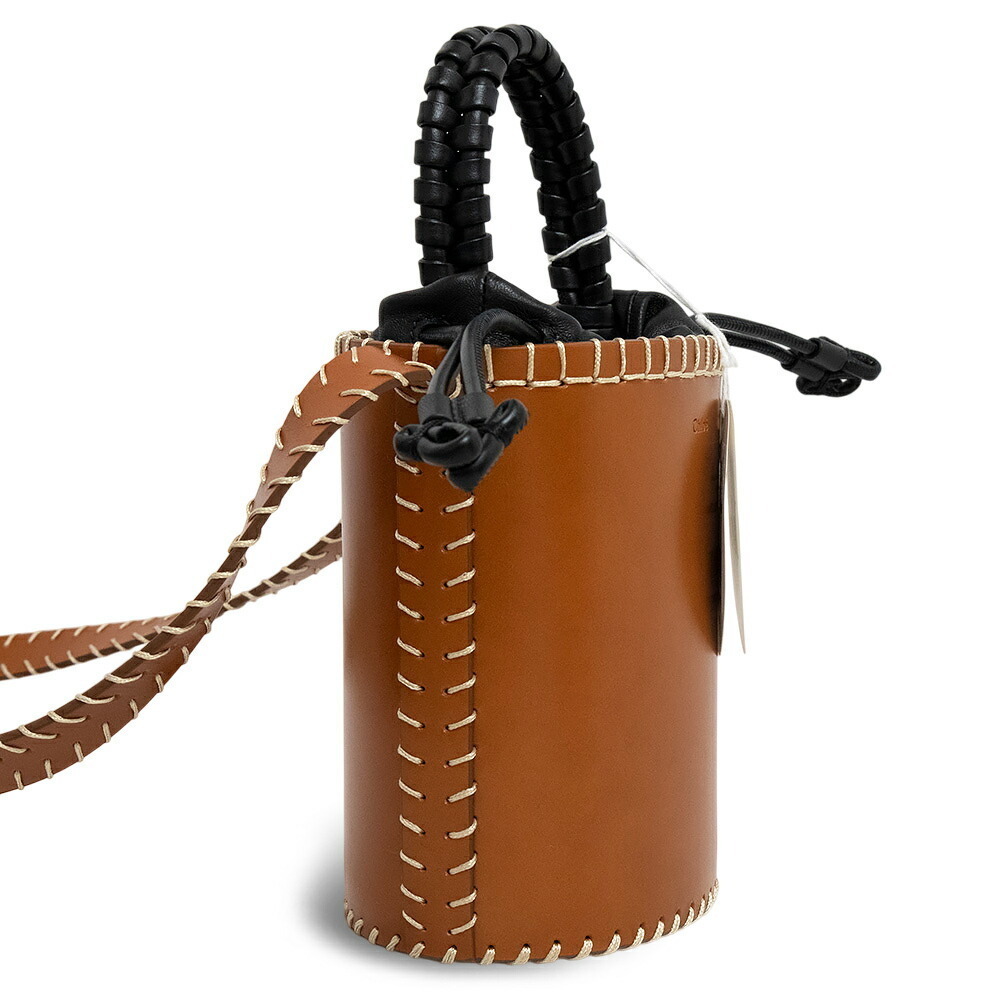 Chloe Luella Bucket Drawstring Shoulder Handbag Crossbody Bag Tan Brown - Picture 4 of 10